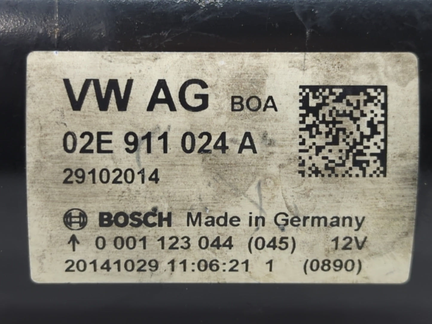 2009-2016 Volkswagen Jetta Car Starter Motor Solenoid OEM P/N:0 001 123 044 02E 911 024 A Fits OEM Used Auto Parts - Oemused