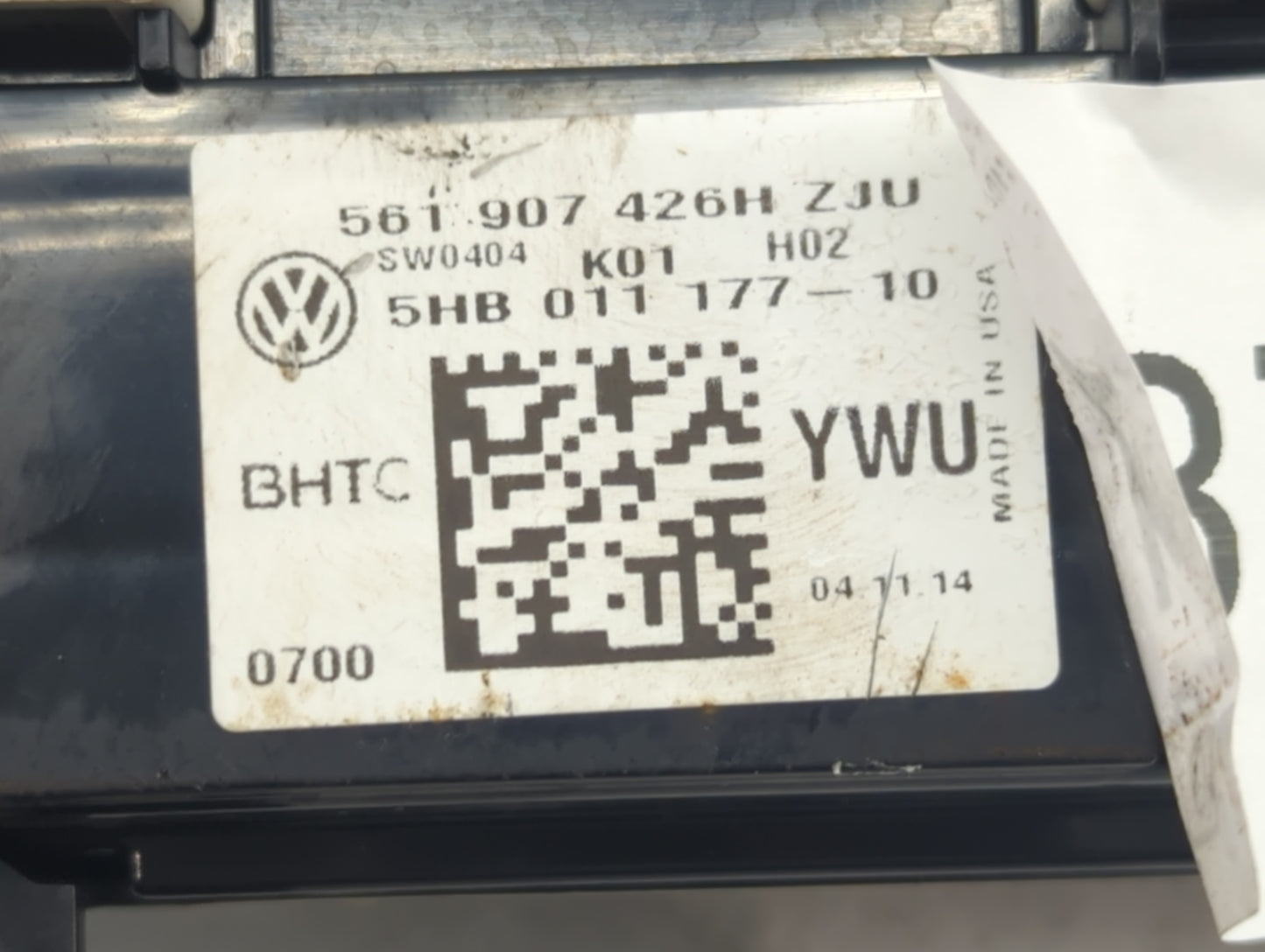 2013-2015 Volkswagen Tiguan Climate Control Module Temperature AC/Heater Replacement P/N:5HB 011 177 Fits Fits 2013 2014 201