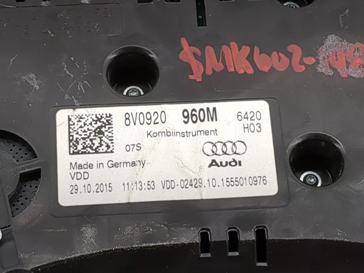 2015-2018 Audi A3 Instrument Cluster Speedometer Gauges P/N:8V0920960M A2C94973300 Miles:72K Fits Fits 2015 2016 2017 2018 O