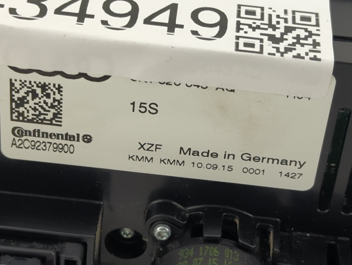 2013-2016 Audi A4 Climate Control Module Temperature AC/Heater Replacement P/N:8KT 820 043 AQ A2C92379900 Fits OEM Used Auto