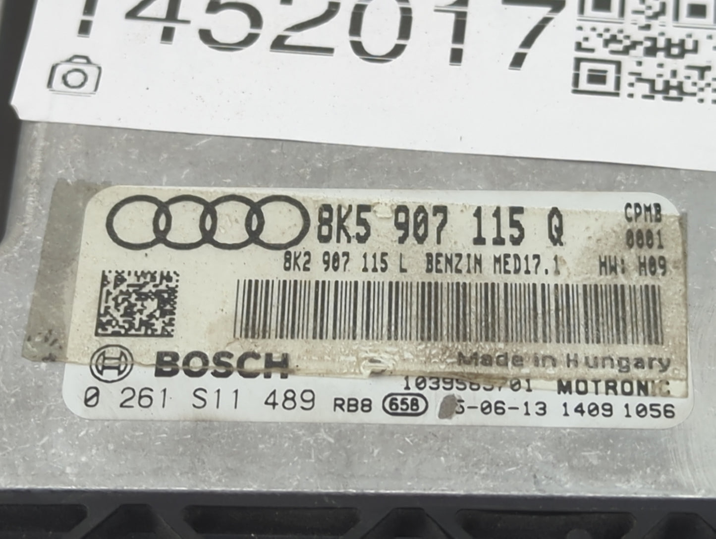 2016-2017 Audi A5 PCM Engine Control Computer ECU ECM PCU OEM P/N:8K5 907 115 Q 8K2 907 115 L, 0 261 S11 489 Fits Fits 2016