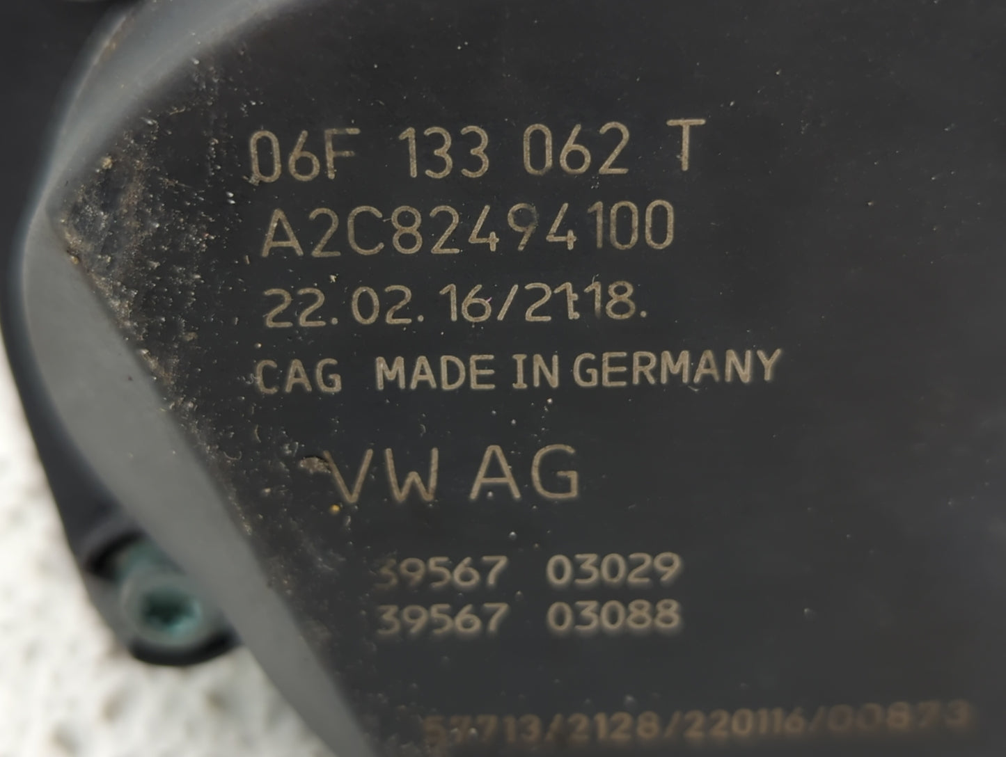 2010-2017 Audi A5 Throttle Body P/N:06F 133 062 T 06F 133 062 Q Fits OEM Used Auto Parts - Oemusedautoparts1.com