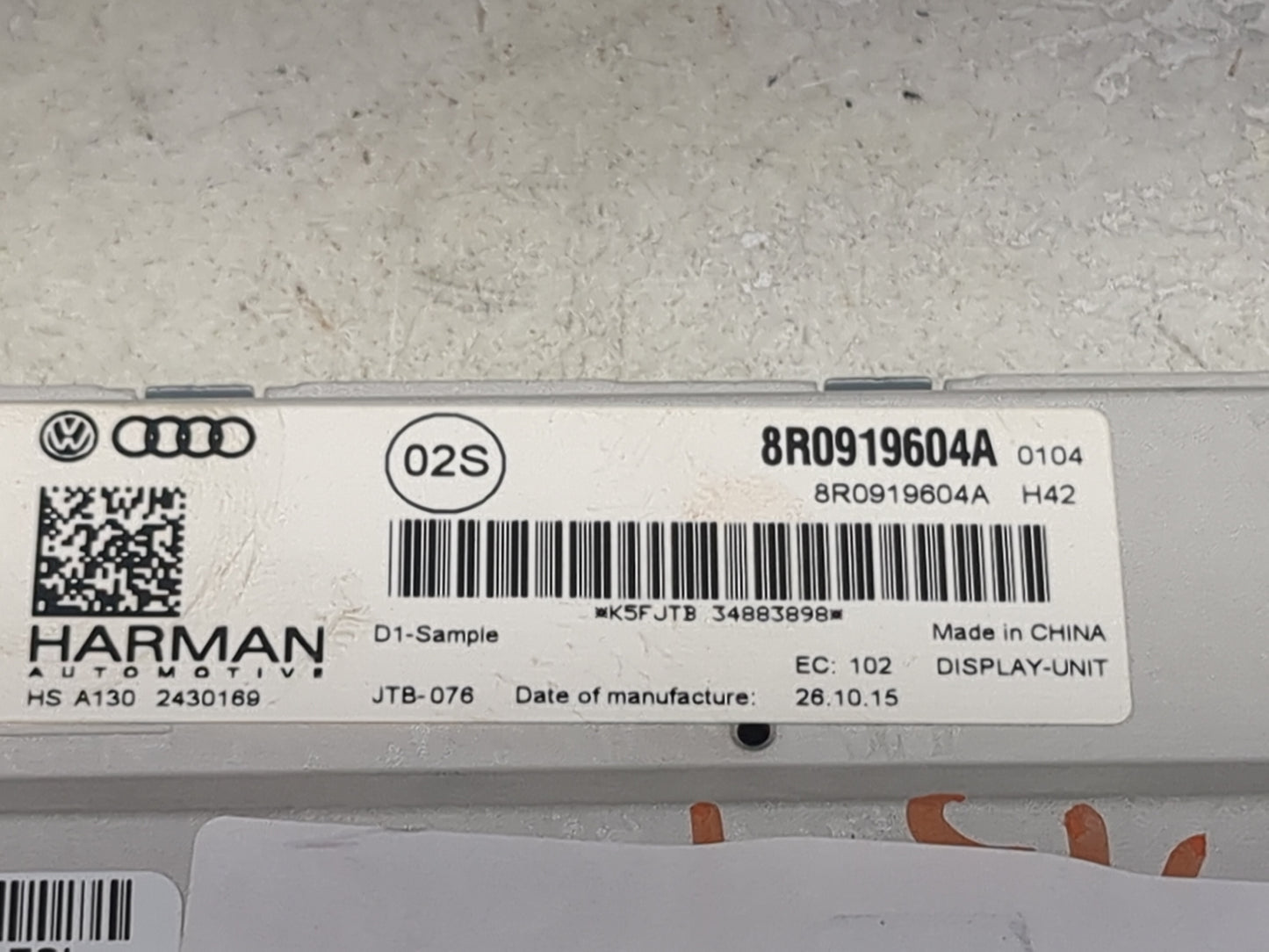 2013-2017 Audi Q5 Information Display Screen 1471221 - Oemusedautoparts1.com