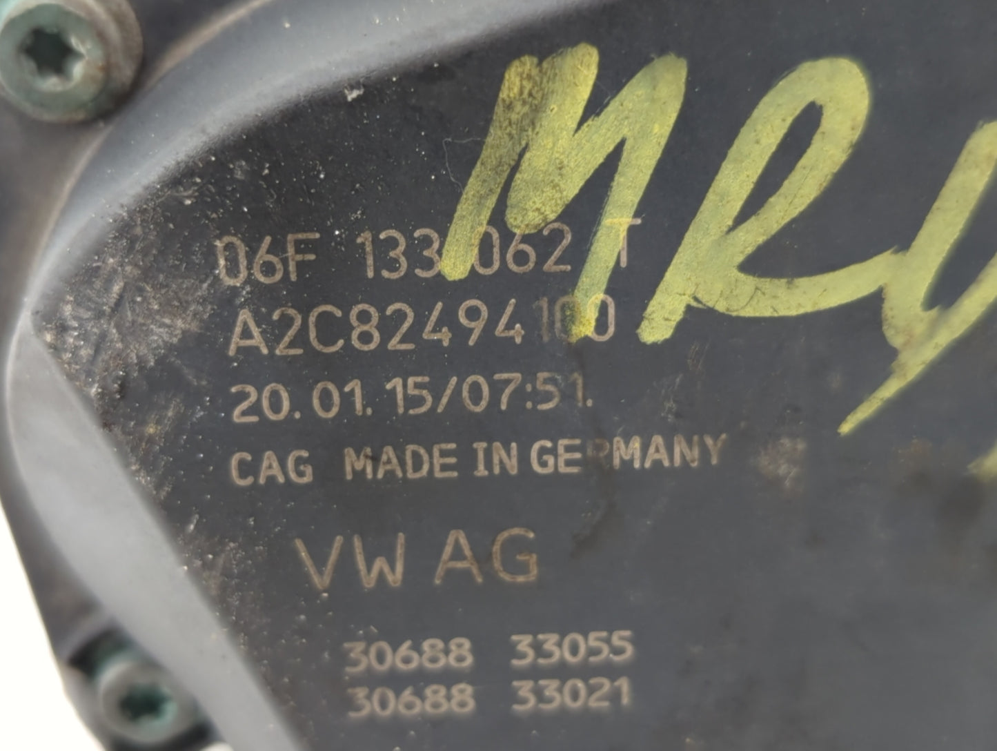 2010-2017 Audi Q5 Throttle Body P/N:06F 133 062 T 06F 133 062 Q Fits OEM Used Auto Parts - Oemusedautoparts1.com