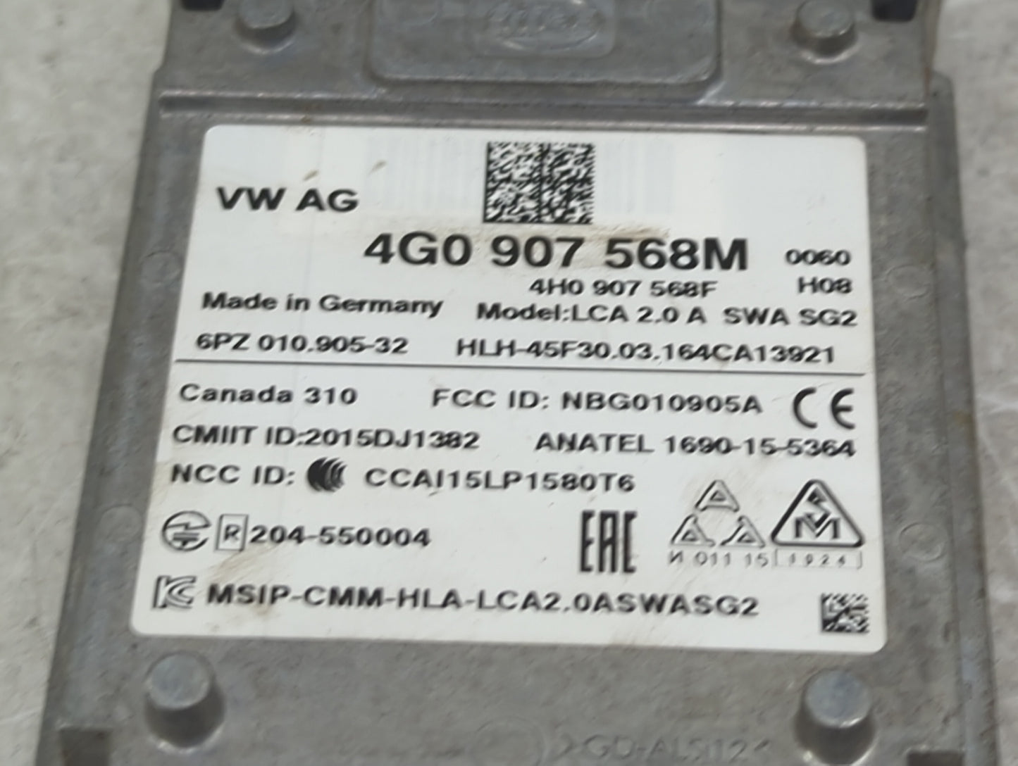 2015-2017 Audi S8 Driver Assist Control Module - Oemusedautoparts1.com
