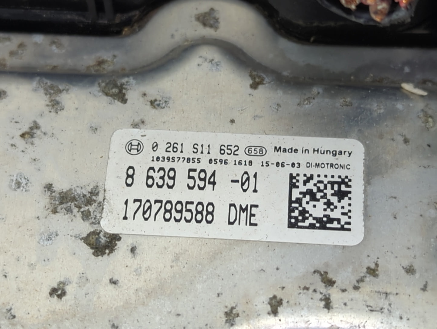 2014-2018 Bmw 320 PCM Engine Control Computer ECU ECM PCU OEM P/N:0261S11652, 8639594-01, 170789588 Fits OEM Used Auto Parts