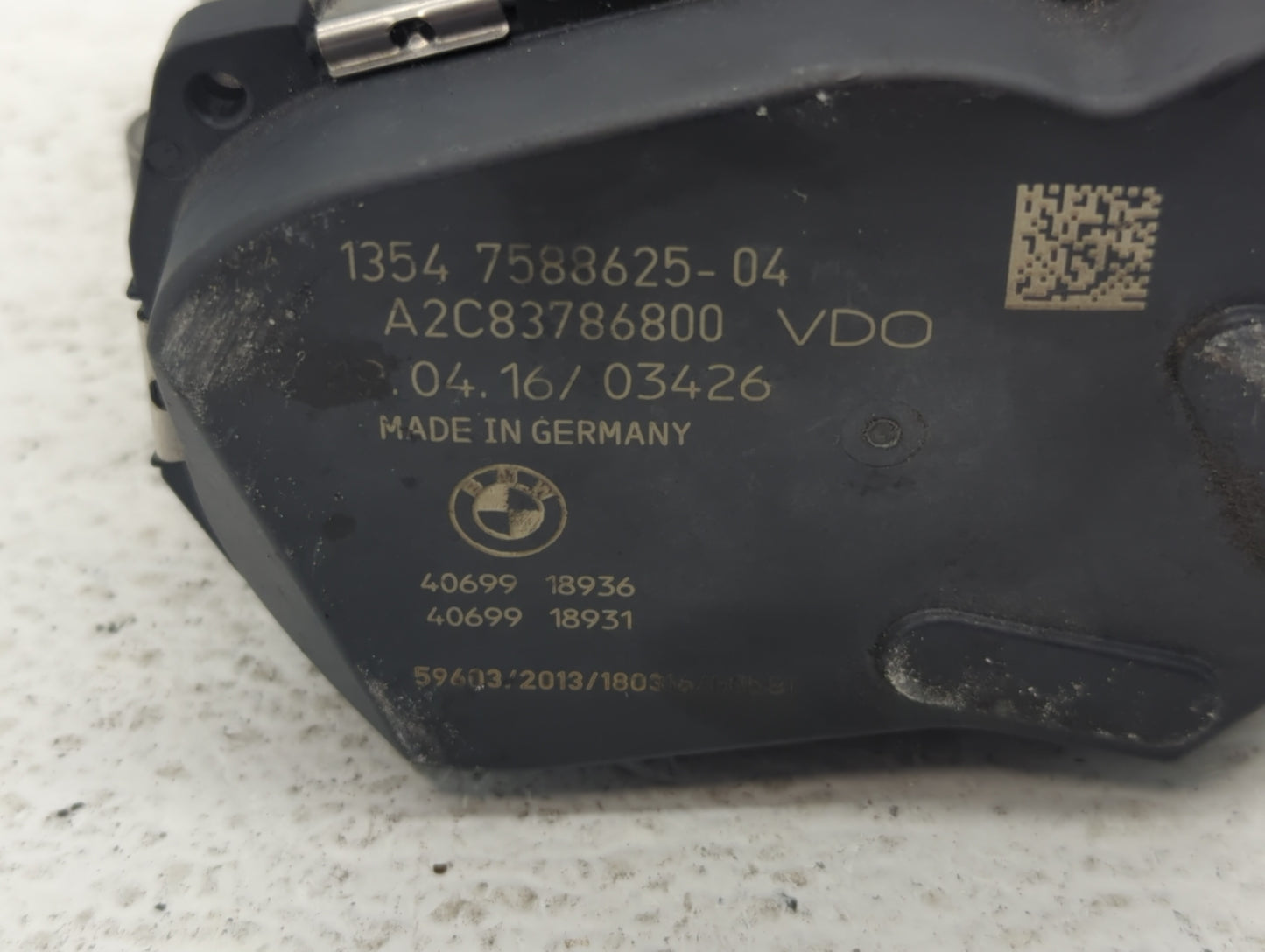 2012-2018 Bmw 320i Throttle Body P/N:1354 7588625-04 1354 7588625-03 Fits Fits 2012 2013 2014 2015 2016 2017 2018 OEM Used A