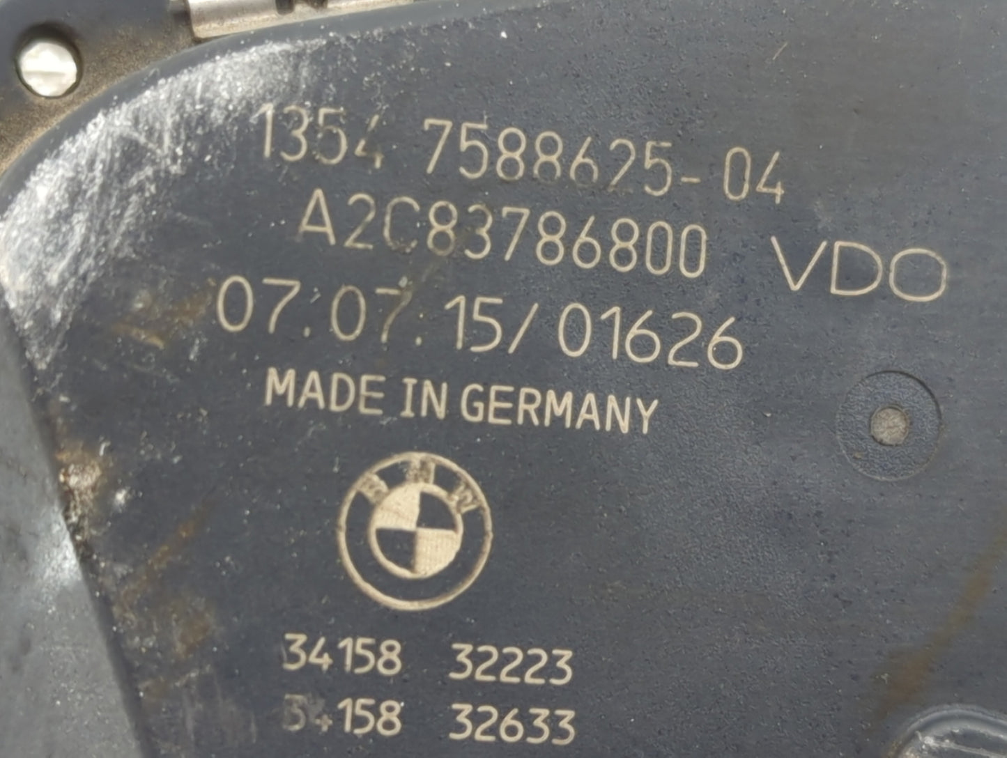 2013-2017 Bmw X3 Throttle Body P/N:7588625-04 A2C83786800 Fits Fits 2012 2013 2014 2015 2016 2017 2018 OEM Used Auto Parts -