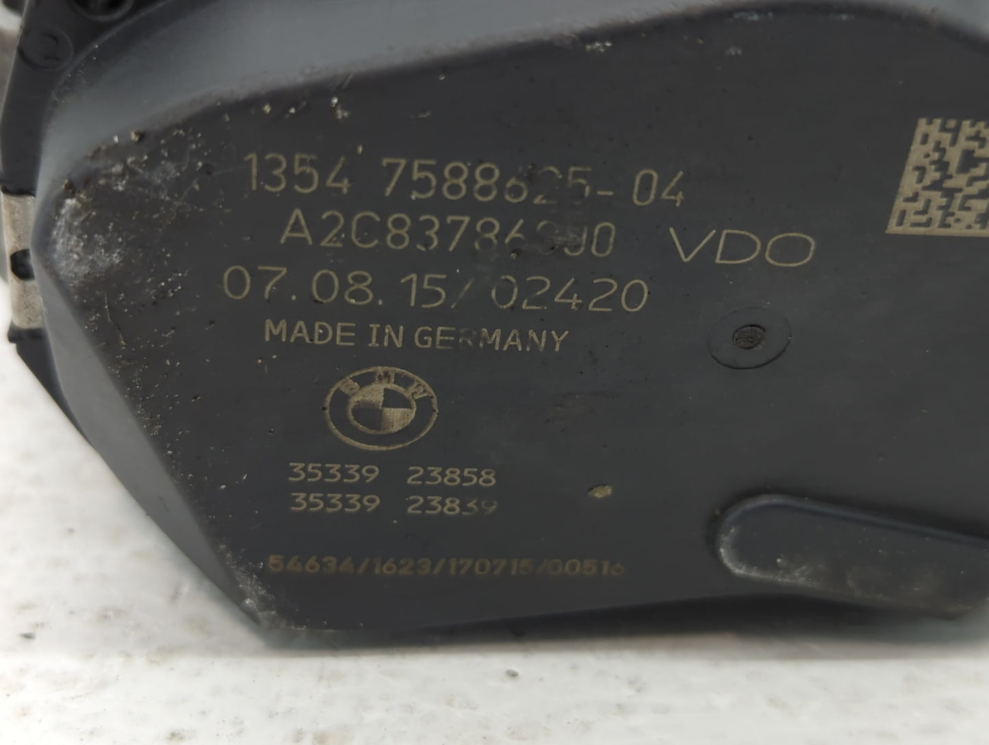 2013-2017 Bmw X3 Throttle Body P/N:1354 7588625-04 1354 7588625-03 Fits Fits 2012 2013 2014 2015 2016 2017 2018 OEM Used Aut