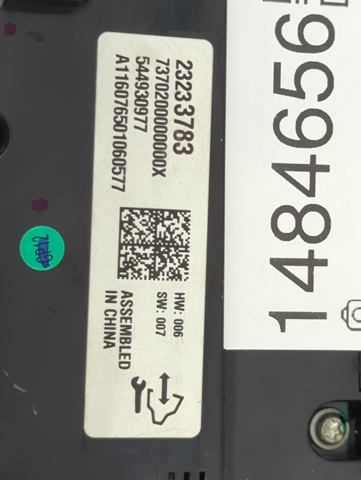 2016-2020 Buick Envision Climate Control Module Temperature AC/Heater Replacement P/N:23233783 737020000000X Fits OEM Used A