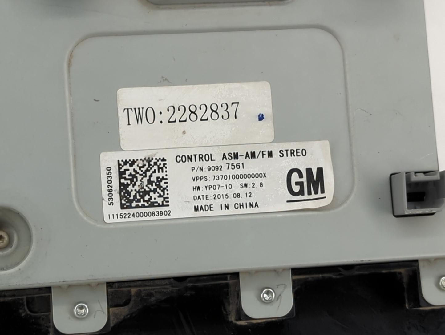 2016 Buick Lacrosse Radio AM FM Cd Player Receiver Replacement P/N:90927561 7370100000000X, YP07-10 Fits OEM Used Auto Parts