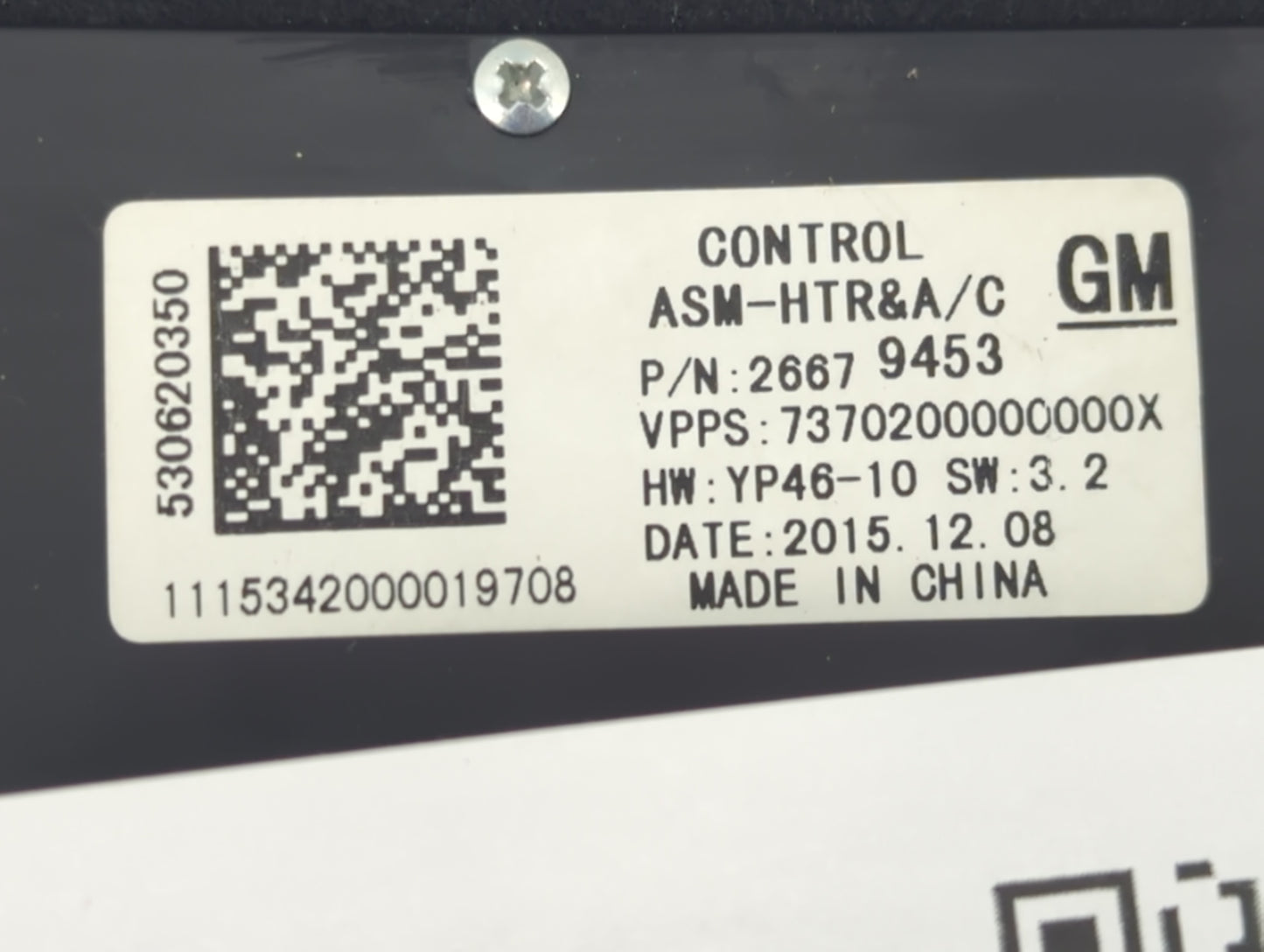 2014-2016 Buick Lacrosse Climate Control Module Temperature AC/Heater Replacement P/N:26679453 YP46-10 Fits Fits 2014 2015 2