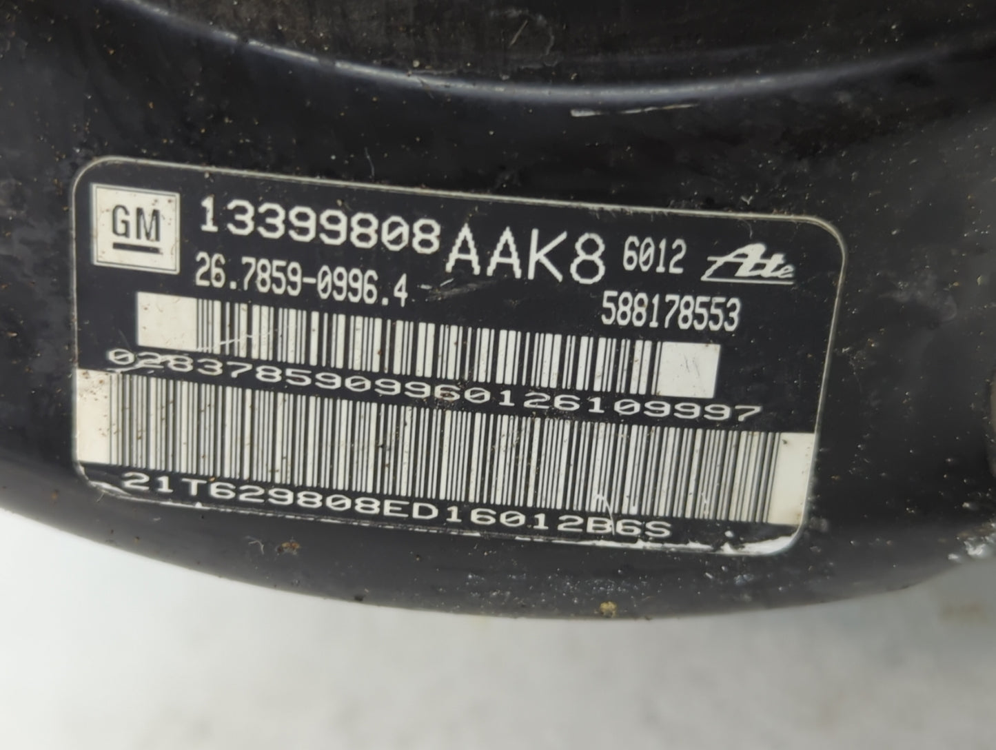 2012-2017 Buick Verano Power Brake Booster Oem - Oemusedautoparts1.com