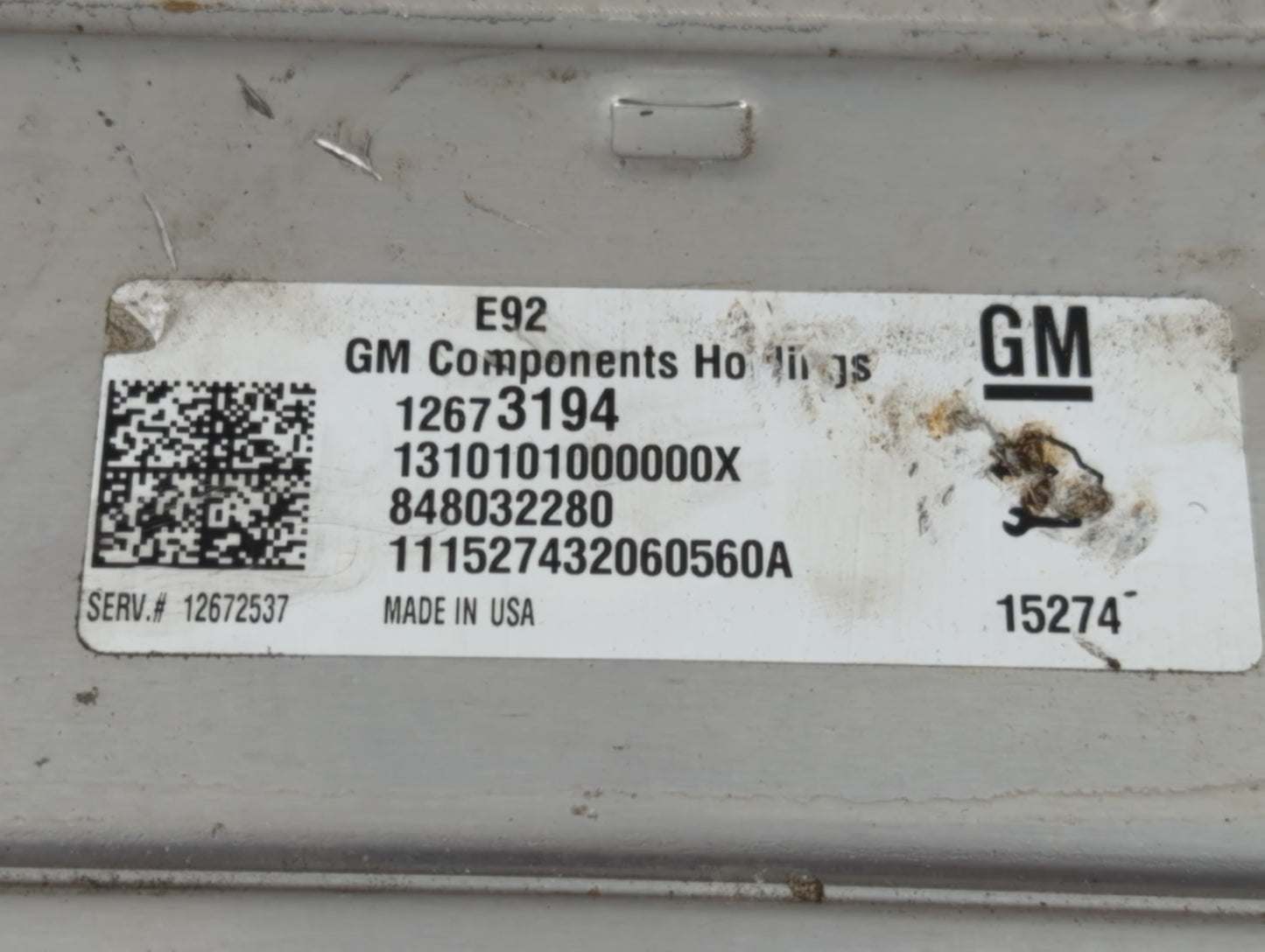 2015-2016 Cadillac Escalade PCM Engine Control Computer ECU ECM PCU OEM P/N:12673194 Fits Fits 2014 2015 2016 OEM Used Auto
