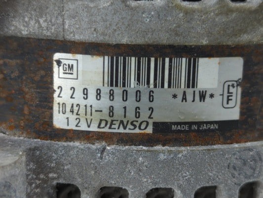 2013-2016 Cadillac Srx Alternator Replacement Generator Charging Assembly Engine OEM P/N:104211-8162 22988006 Fits OEM Used Auto Parts