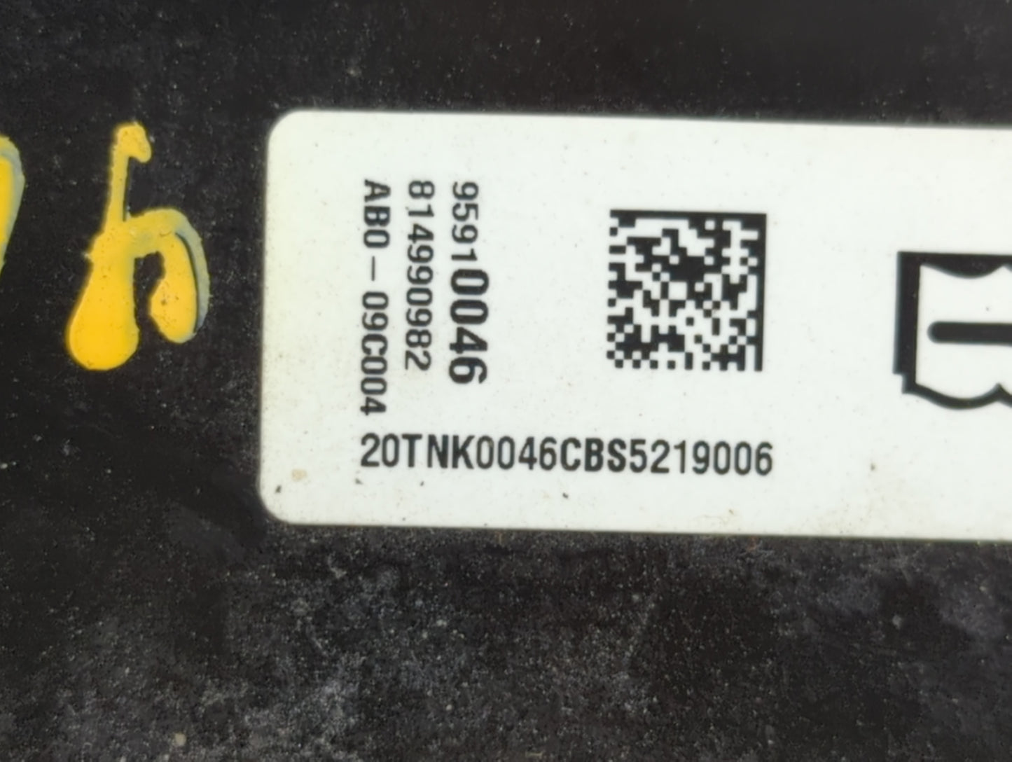 2016 Chevrolet Cruze Air Bag Passenger Right Dashboard OEM P/N:95910046 Fits OEM Used Auto Parts - Oemusedautoparts1.com