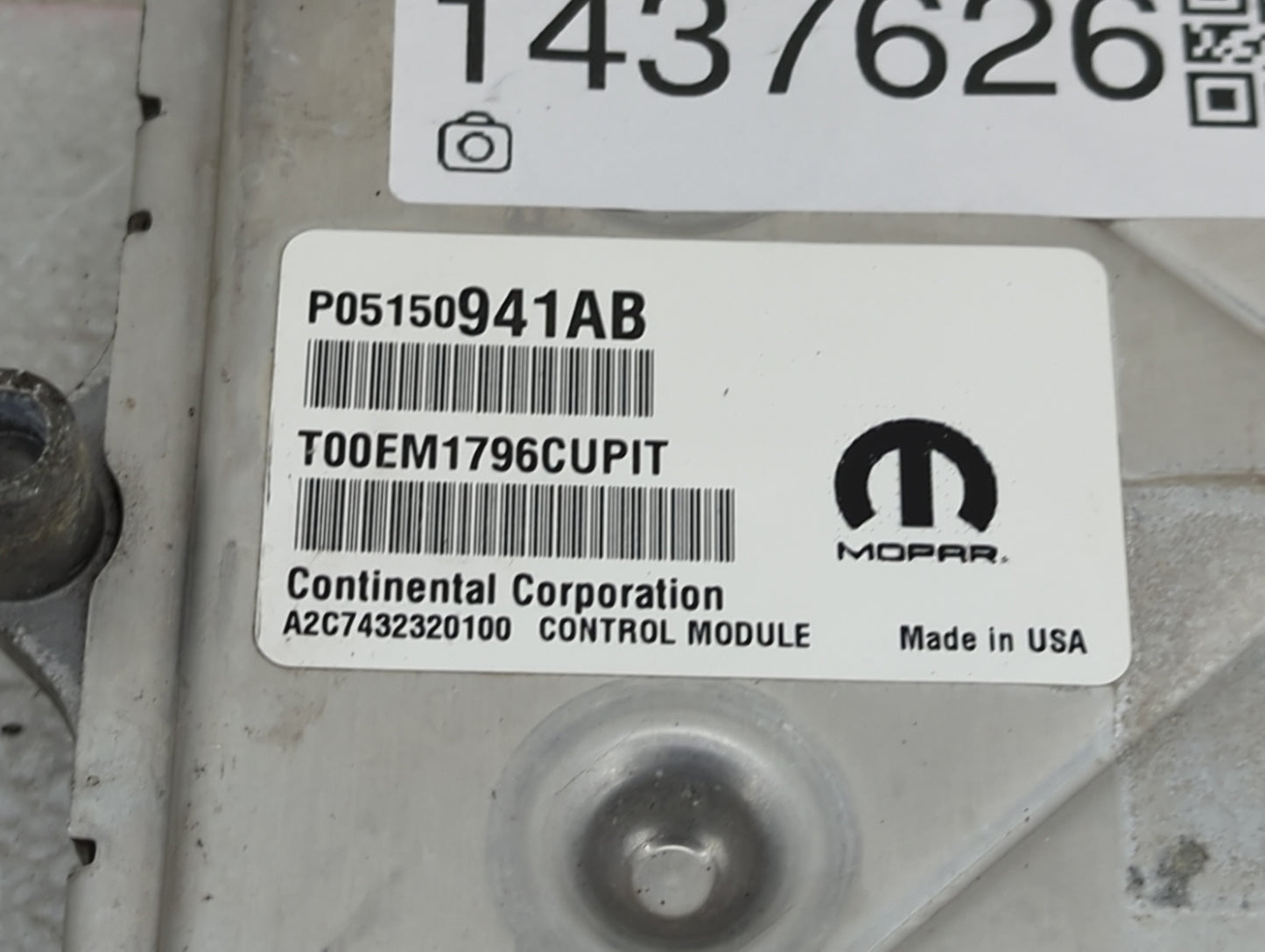 2012-2016 Chevrolet Cruze PCM Engine Control Computer ECU ECM PCU OEM P/N:P05150941AB T00EM1796CUPIT Fits OEM Used Auto Part