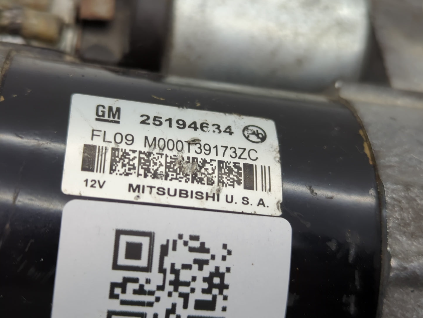 2016 Chevrolet Cruze Limited Car Starter Motor Solenoid OEM P/N:M000T39173ZC 25194634 Fits OEM Used Auto Parts - Oemusedauto