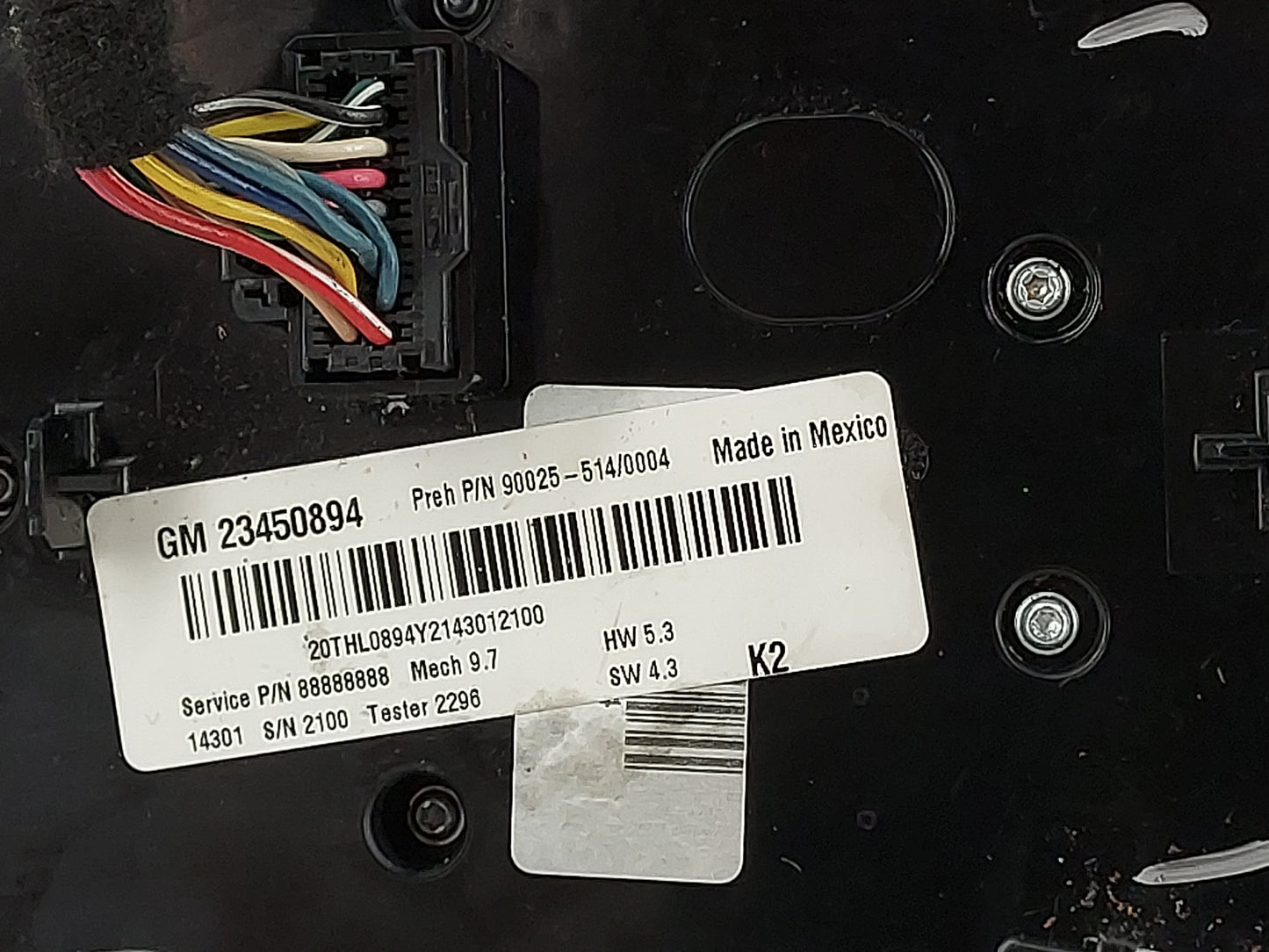 2016 Chevrolet Equinox Climate Control Module Temperature AC/Heater Replacement P/N:23450894 90025-514/0004, 88888888 Fits O