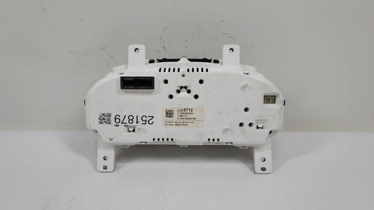 2016 Chevrolet Impala Instrument Cluster Speedometer Gauges P/N:GM-0028-201-MR-CE0E 23414530, 23385712 Fits OEM Used Auto Pa