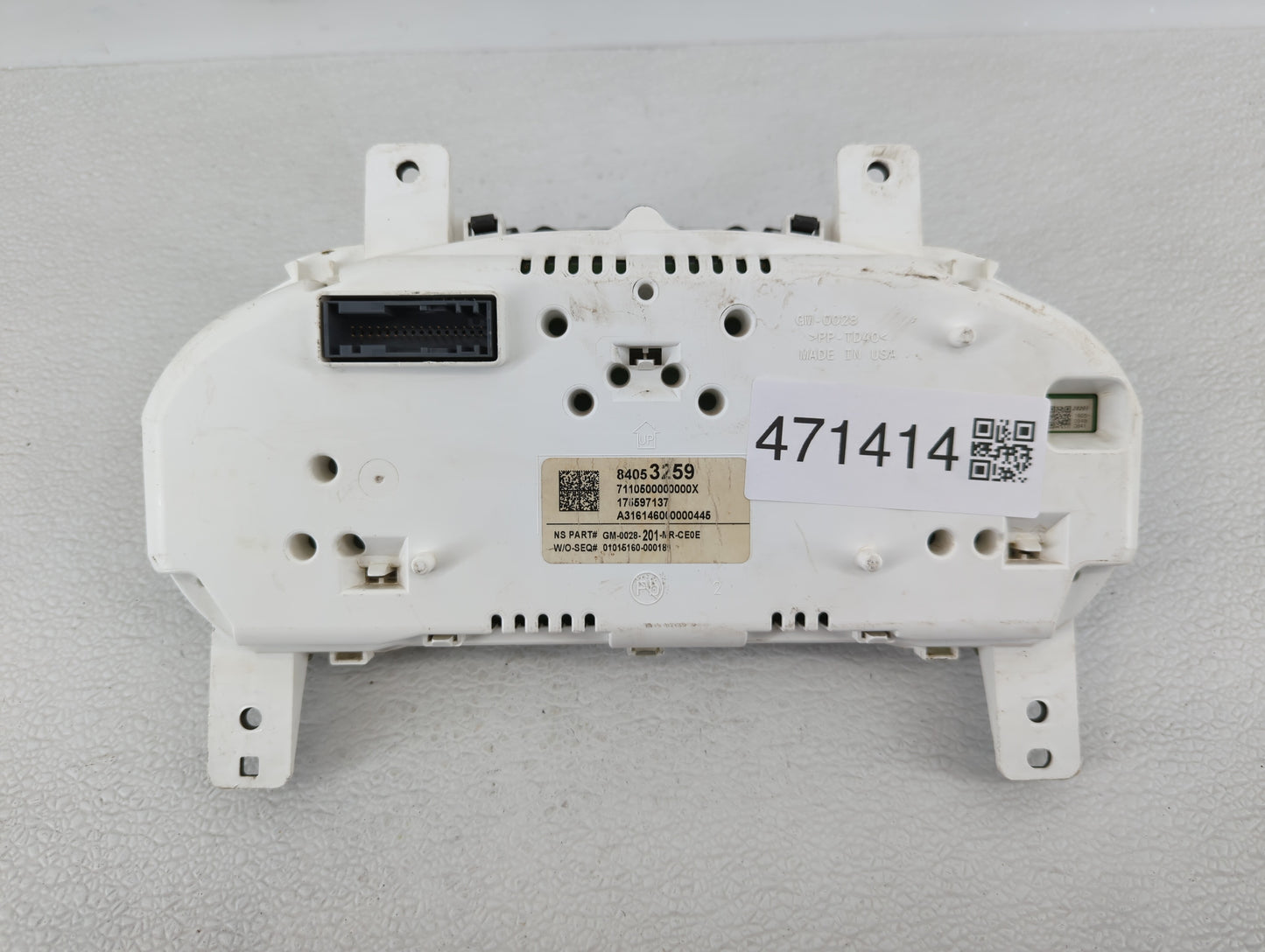 2016 Chevrolet Impala Instrument Cluster Speedometer Gauges P/N:CM5T-10849-CTG 84053259, GM-0028-201-MR-CE0E, 23414530 Fits