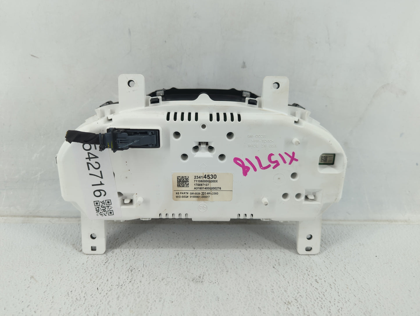 2016 Chevrolet Impala Instrument Cluster Speedometer Gauges P/N:23414530 Fits OEM Used Auto Parts - Oemusedautoparts1.com