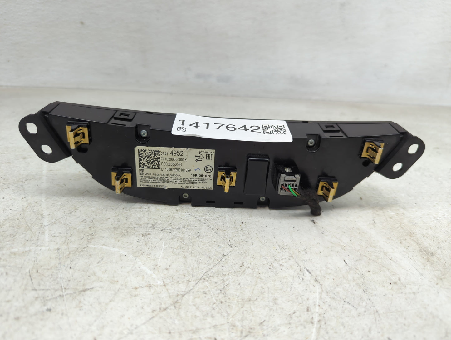 2016-2017 Chevrolet Malibu Climate Control Module Temperature AC/Heater Replacement P/N:000235226 23414952 Fits Fits 2016 20