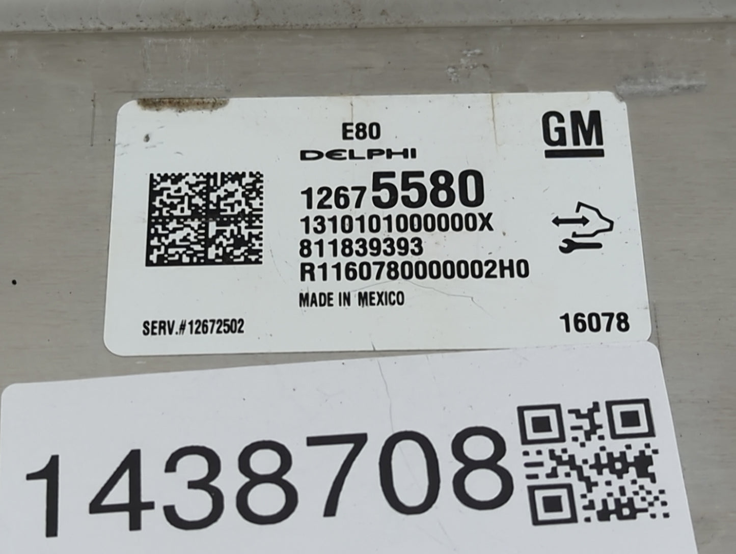 2016 Chevrolet Malibu PCM Engine Control Computer ECU ECM PCU OEM P/N:12675580 12672502 Fits OEM Used Auto Parts - Oemusedau