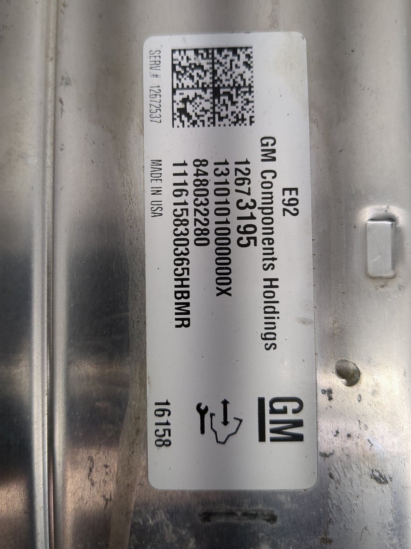 2014-2016 Chevrolet Silverado 1500 PCM Engine Control Computer ECU ECM PCU OEM P/N:12673195 13101010000000X Fits OEM Used Au