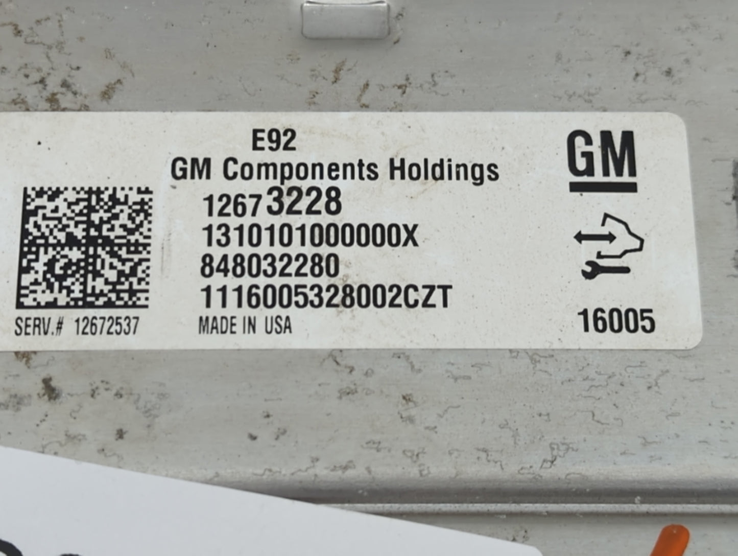 2014-2016 Chevrolet Silverado 1500 PCM Engine Control Computer ECU ECM PCU OEM P/N:848032280 12673228 Fits Fits 2014 2015 20