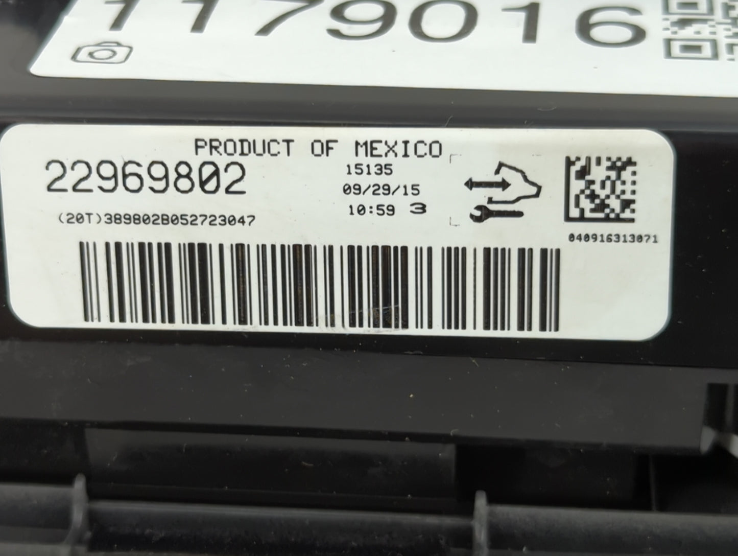 2013-2017 Chevrolet Traverse Climate Control Module Temperature AC/Heater Replacement P/N:22969802 Fits OEM Used Auto Parts