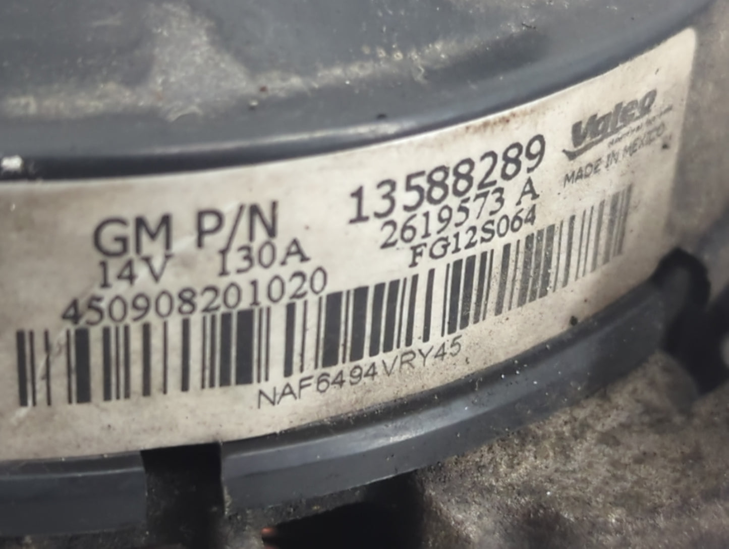 2013-2021 Chevrolet Trax Alternator Replacement Generator Charging Assembly Engine OEM P/N:13588289 Fits OEM Used Auto Parts