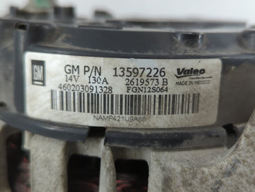 2013-2021 Chevrolet Trax Alternator Replacement Generator Charging Assembly Engine OEM P/N:13597226 Fits OEM Used Auto Parts