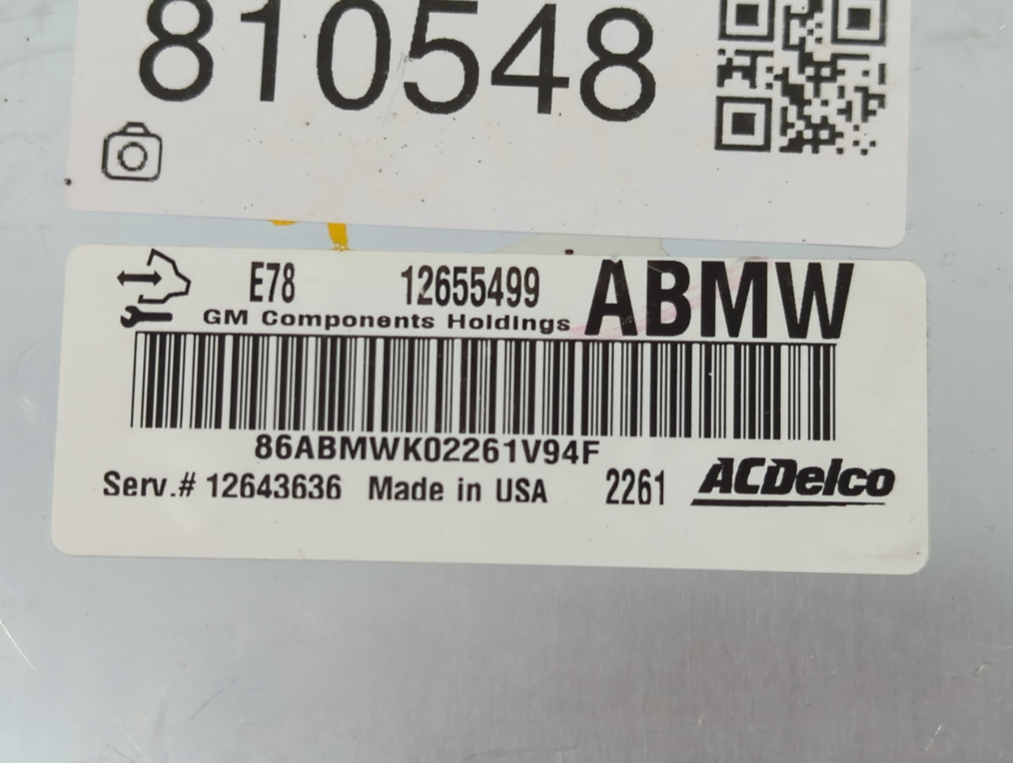 2013-2016 Chevrolet Trax PCM Engine Control Computer ECU ECM PCU OEM P/N:12643636 12655499 Fits Fits 2011 2012 2013 2014 201