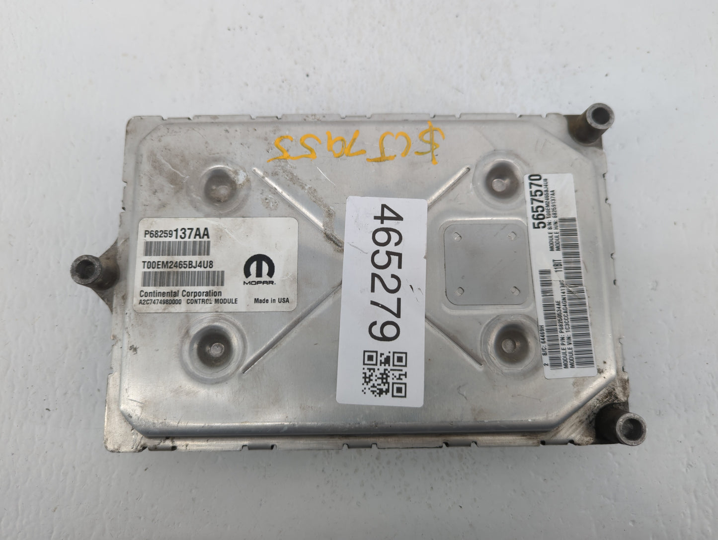 2016-2017 Chrysler 200 PCM Engine Control Computer ECU ECM PCU OEM P/N:P68259137AA P68316598AC, P68284456AD Fits Fits 2016 2