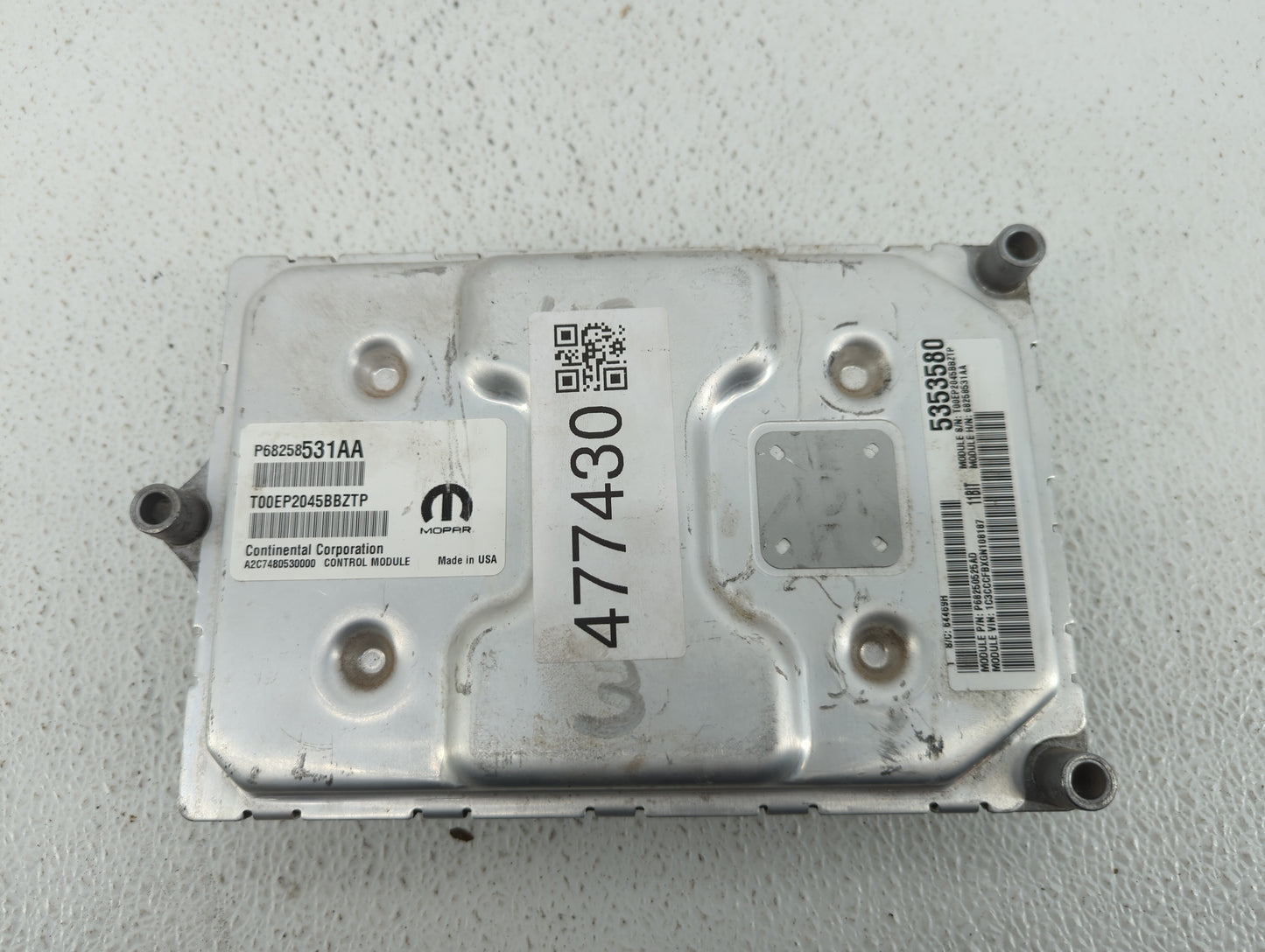2016-2017 Chrysler 200 PCM Engine Control Computer ECU ECM PCU OEM P/N:P68258531AB P68250527AG, P68258531AA Fits Fits 2016 2