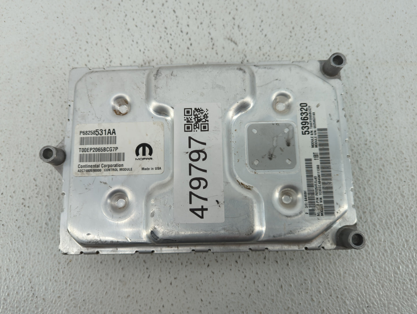 2016-2017 Chrysler 200 PCM Engine Control Computer ECU ECM PCU OEM P/N:P68258531AB P68250527AG, P68258531AA Fits Fits 2016 2