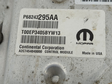 2016 Chrysler Town & Country PCM Engine Control Computer ECU ECM PCU OEM P/N:P68243295AA Fits Fits 2017 2018 2019 2020 OEM Used Auto Parts
