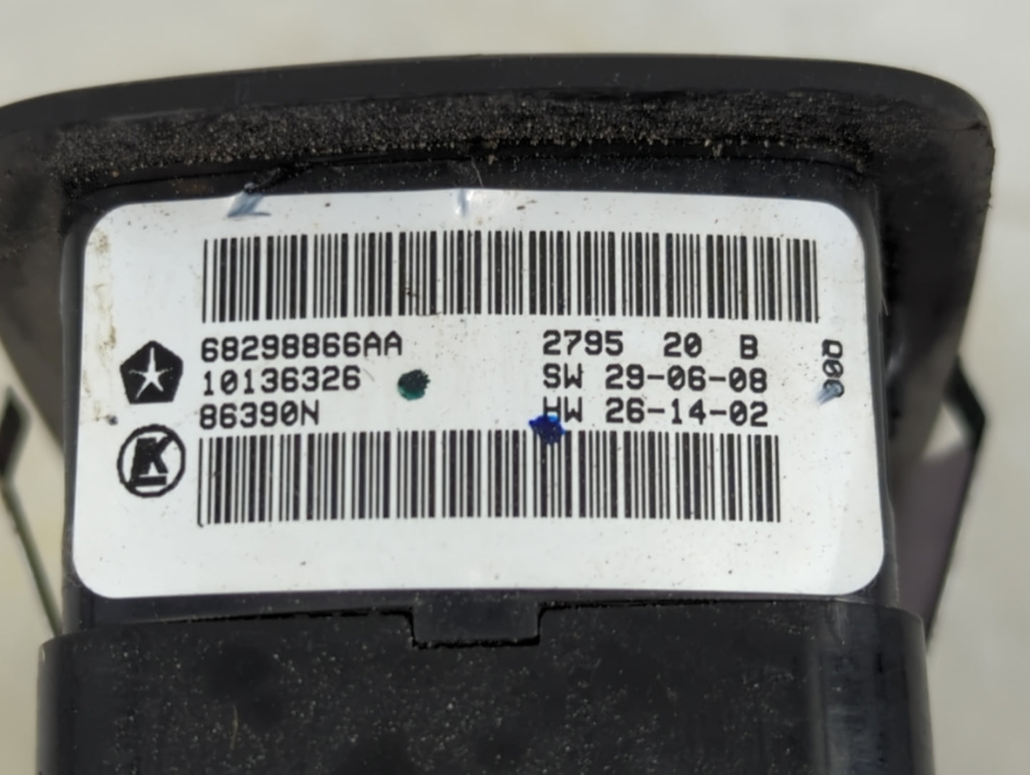 2016 Dodge Caravan Master Power Window Switch Replacement Driver Side Left P/N:68298866AA Fits Fits 2012 2013 2014 2015 OEM
