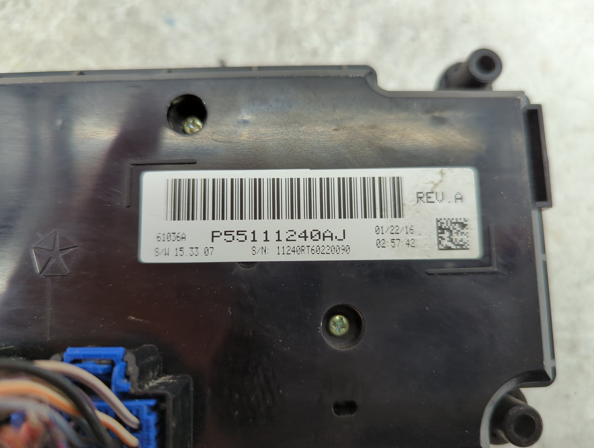 2016 Dodge Caravan Climate Control Module Temperature AC/Heater Replacement P/N:P55111240AJ Fits OEM Used Auto Parts - Oemus