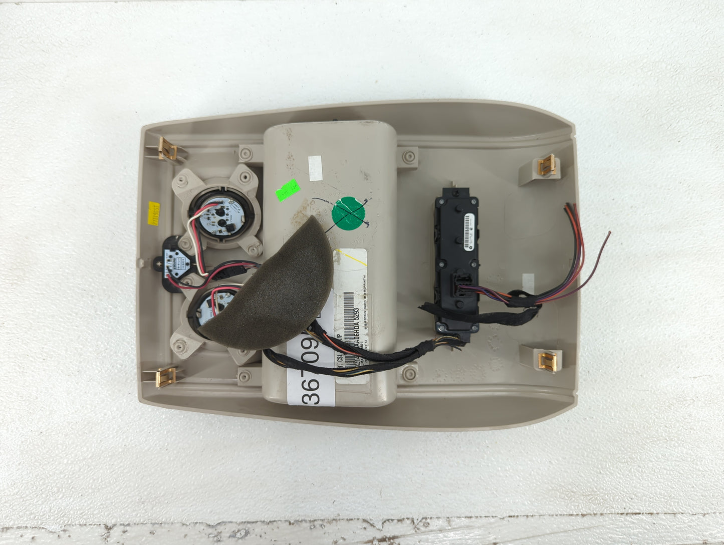 2016 Dodge Caravan Overhead Roof Console Light Beige - Oemusedautoparts1.com