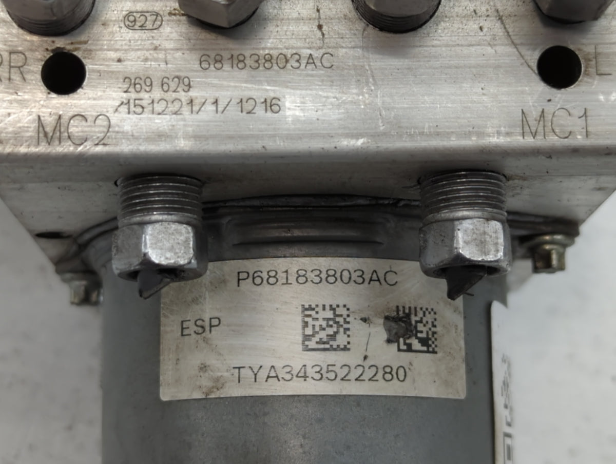 2016 Dodge Caravan Anti-Lock Brake ABS Pump Module Actuator OEM P/N:P68183803AC Fits Fits 2015 2017 2018 2019 2020 OEM Used