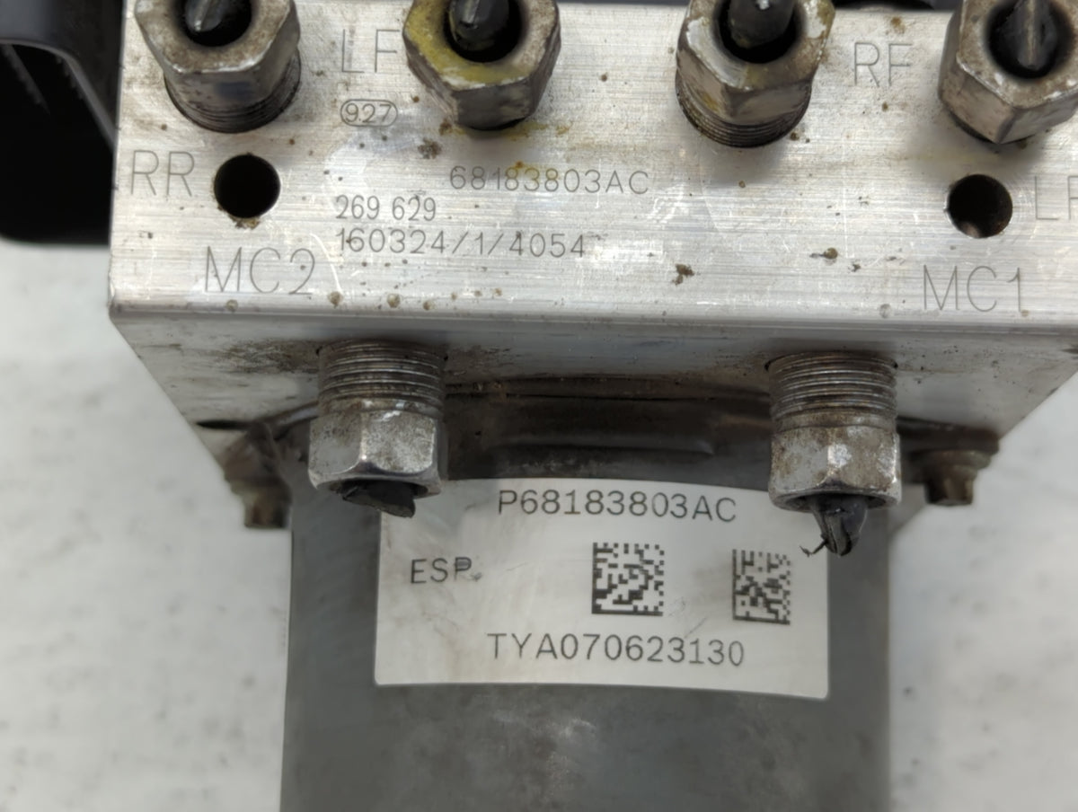 2016 Dodge Caravan Anti-Lock Brake ABS Pump Module Actuator OEM P/N:68183803AC Fits Fits 2015 2017 2018 2019 2020 OEM Used A