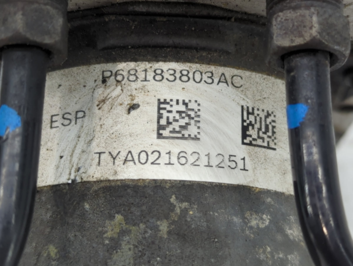 2016 Dodge Caravan Anti-Lock Brake ABS Pump Module Actuator OEM P/N:P68183803AC Fits Fits 2015 2017 2018 2019 2020 OEM Used