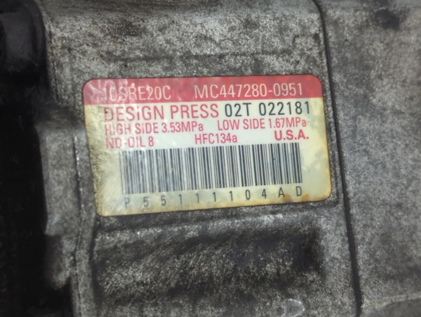 Dodge Caravan Air Conditioning A/c Ac Compressor Oem - Oemusedautoparts1.com