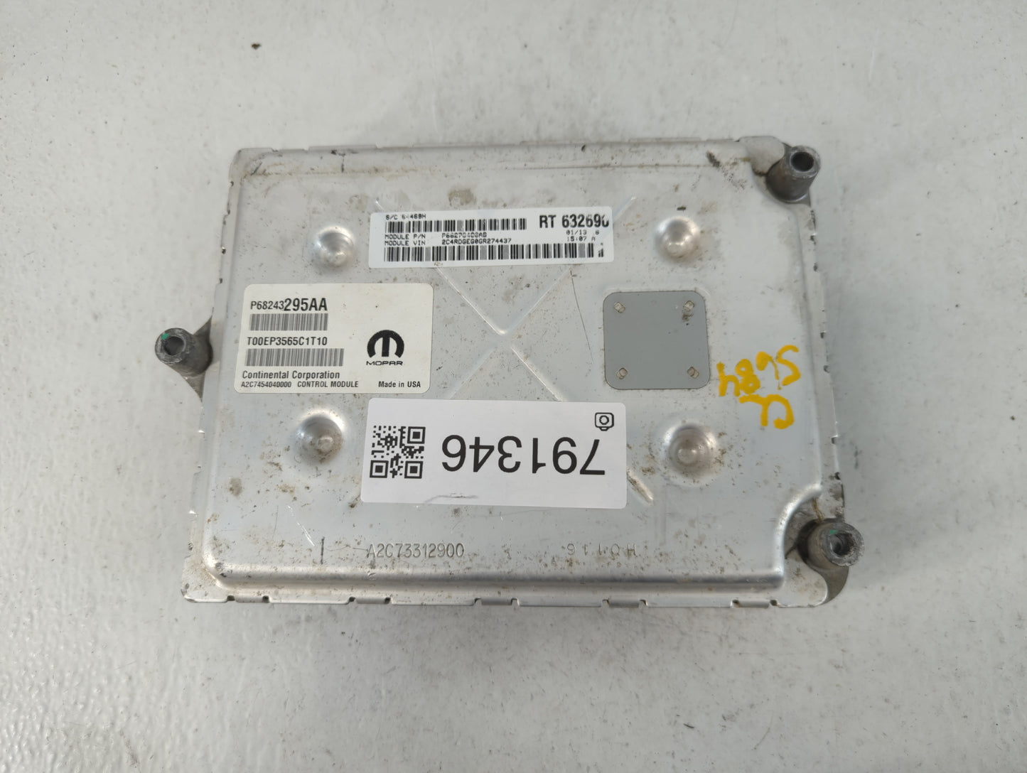 2016 Dodge Caravan PCM Engine Control Computer ECU ECM PCU OEM P/N:P6827040GAS Fits Fits 2017 2018 2019 2020 OEM Used Auto P