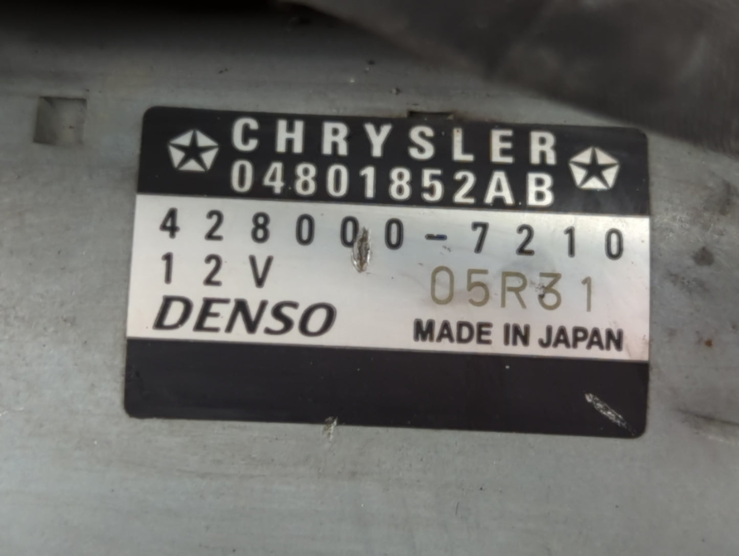 2015-2022 Dodge Challenger Car Starter Motor Solenoid OEM P/N:04896464AC 428000-9300 Fits OEM Used Auto Parts - Oemusedautop