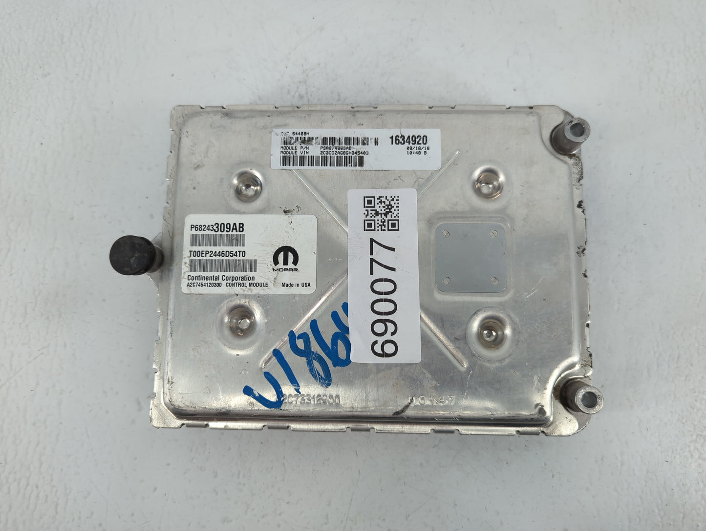 2016-2017 Dodge Challenger PCM Engine Control Computer ECU ECM PCU OEM P/N:P68243309AB Fits Fits 2016 2017 OEM Used Auto Par