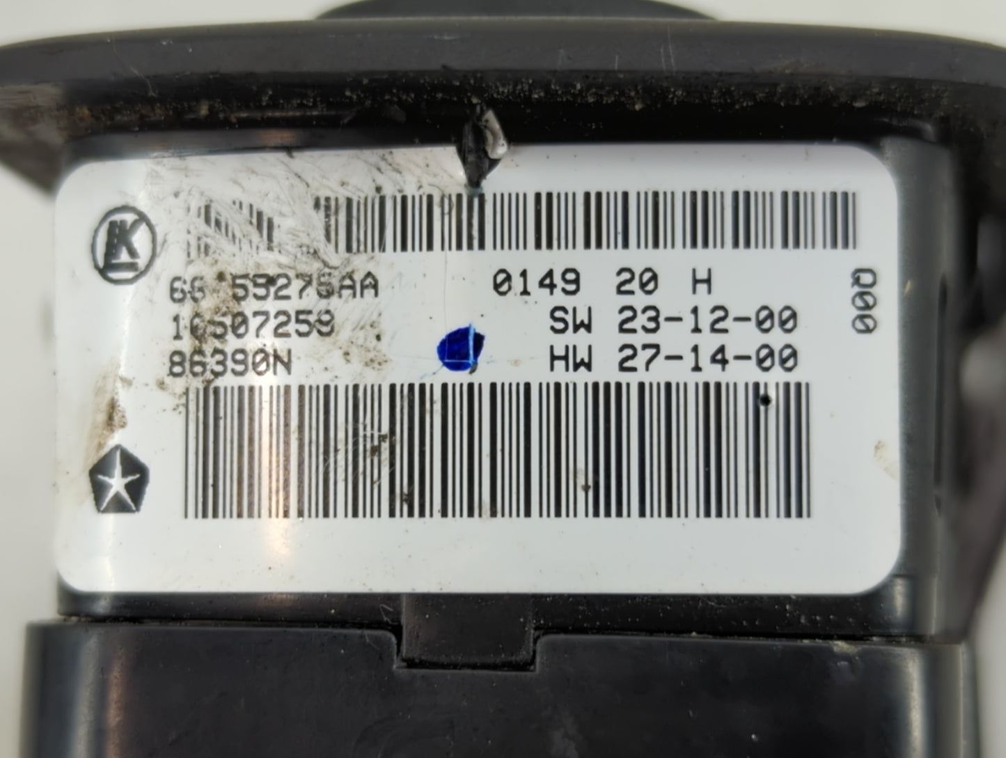 2015-2019 Dodge Charger Master Power Window Switch Replacement Driver Side Left P/N:86390N 10123689 Fits OEM Used Auto Parts