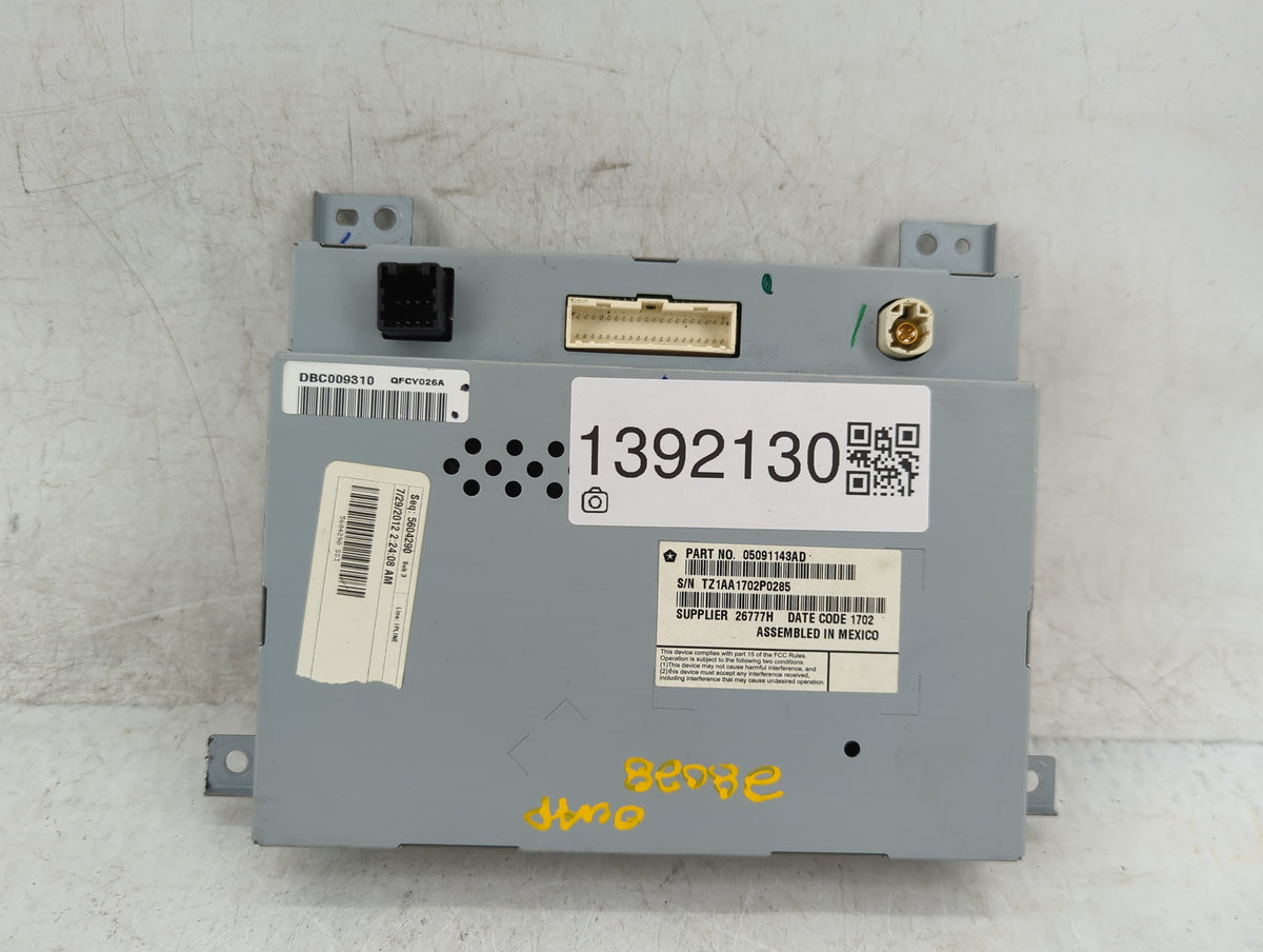 2013-2016 Dodge Dart Information Display Screen 1392130 - Oemusedautoparts1.com